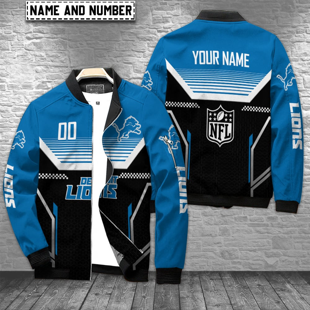 Detroit Lions Personalized Bomber Jacket BG914