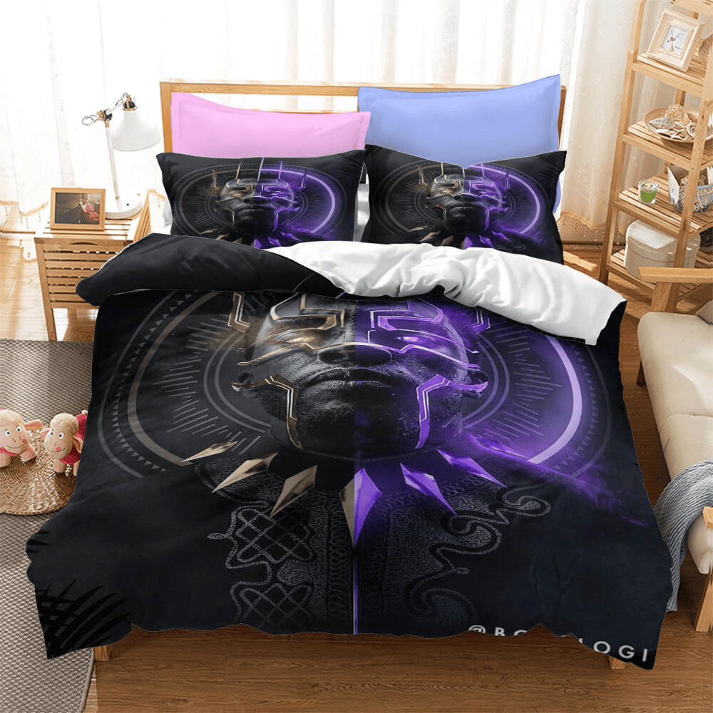 Black Panther Bedding Set MV Black Panther Super Suit Duvet Covers Black