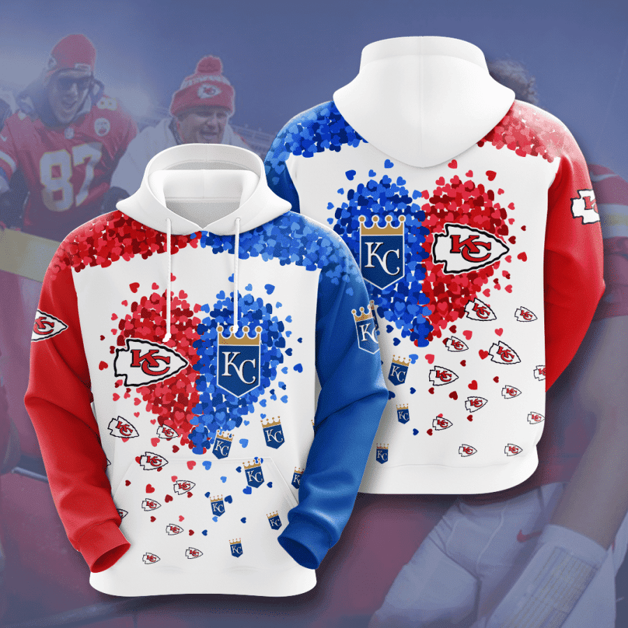 Kansas City Chiefs x Kansas City Royals 3D All Over Print Hoodie & Zip Hoodie