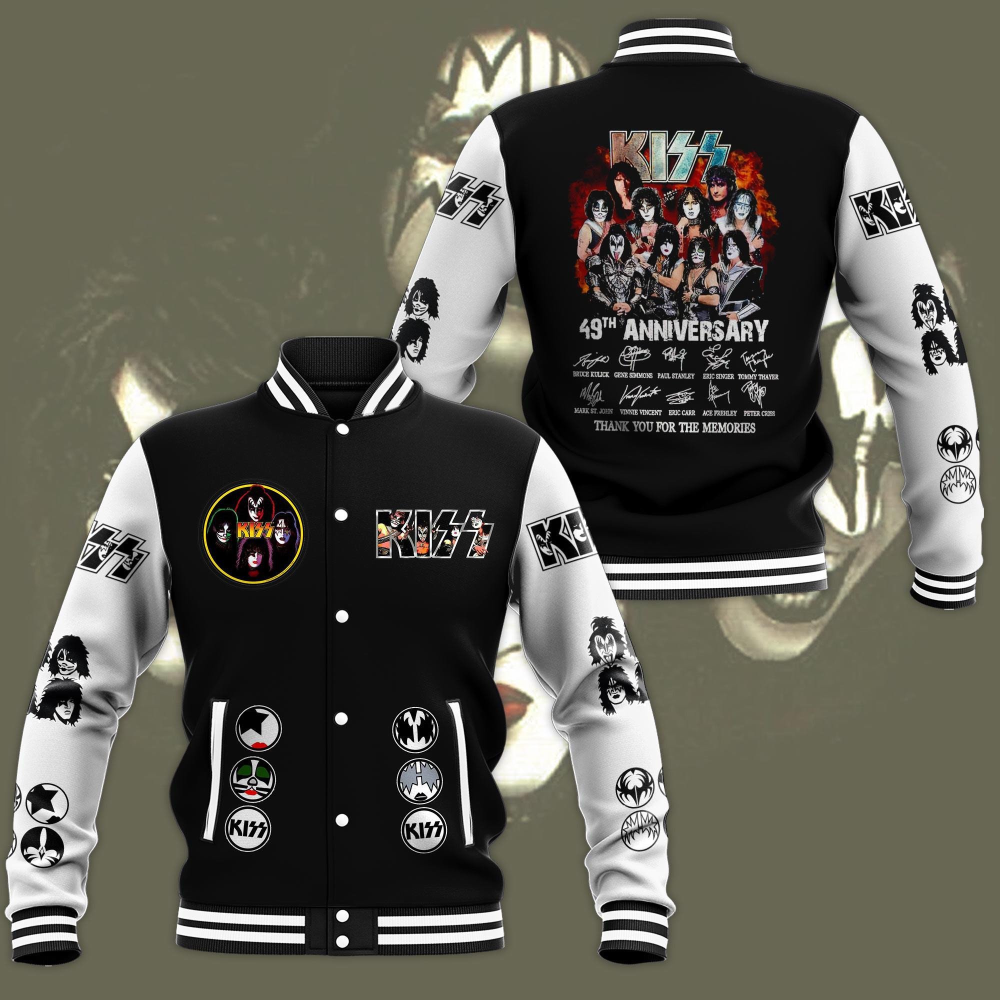 Kiss Band 49th Anniversary Baseball Jacket