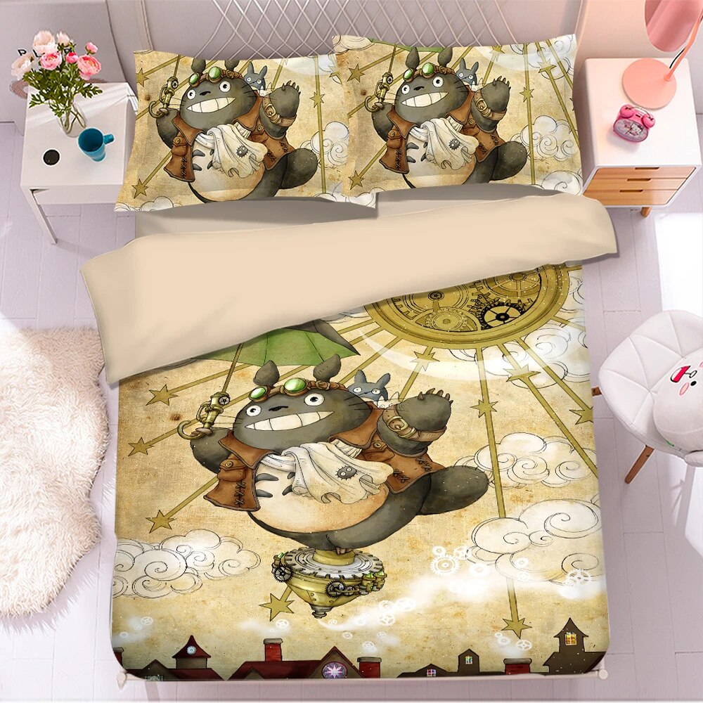 SGhibli Bedding Set SGhibli Totoro Art Graphic Duvet Covers