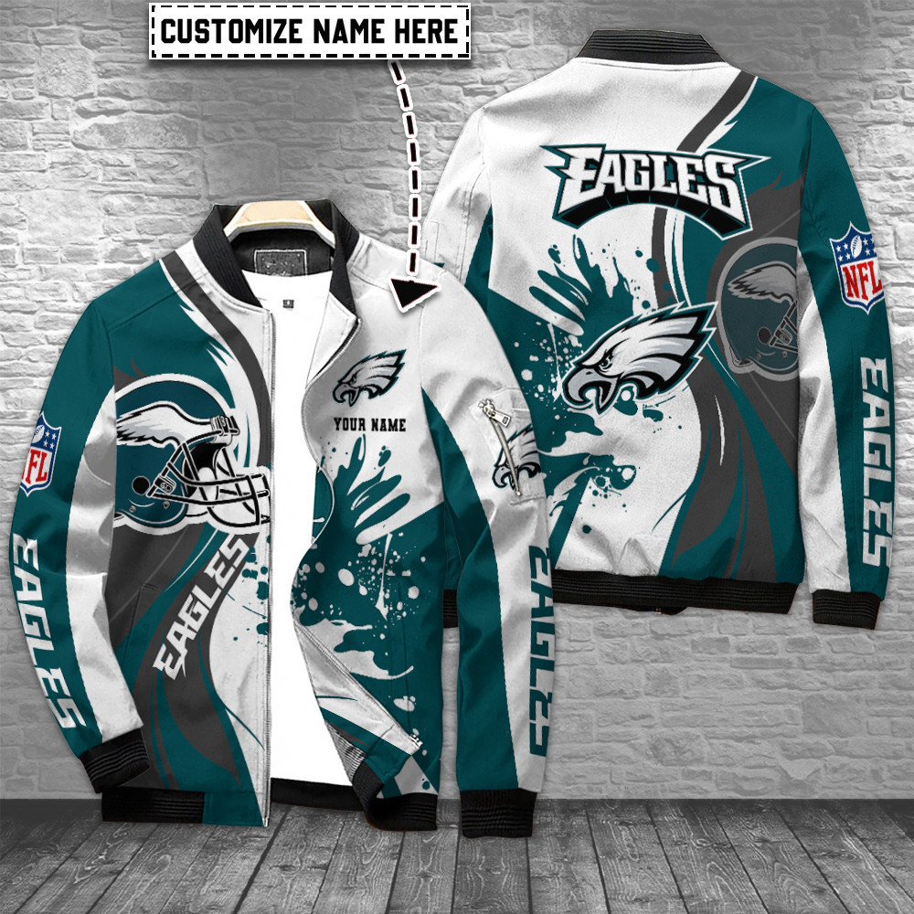 Philadelphia Eagles Personalized Bomber Jacket BG809