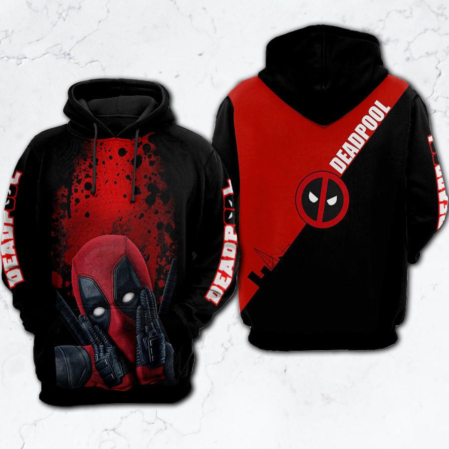 Deadpool Fan Gift, Deadpool Marvel Comics Aop Hoodie, Zip Hoodie, Fleece Jacket