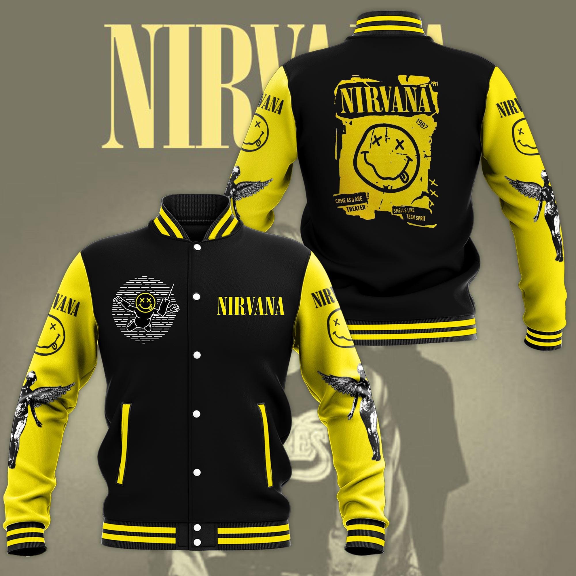 Nirvana Rock Band Baseball Jacket