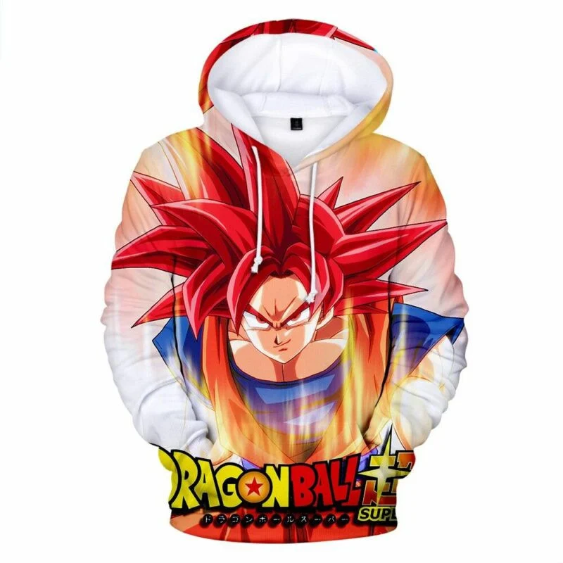 Goku Super Blue Saiyan Cartoon Dragon Ball Over Print 3d Hoodie Zip Hoodie