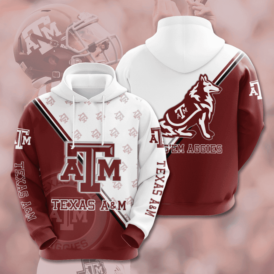 Texas A&M Aggies 3D All Over Print Hoodie & Zip Hoodie