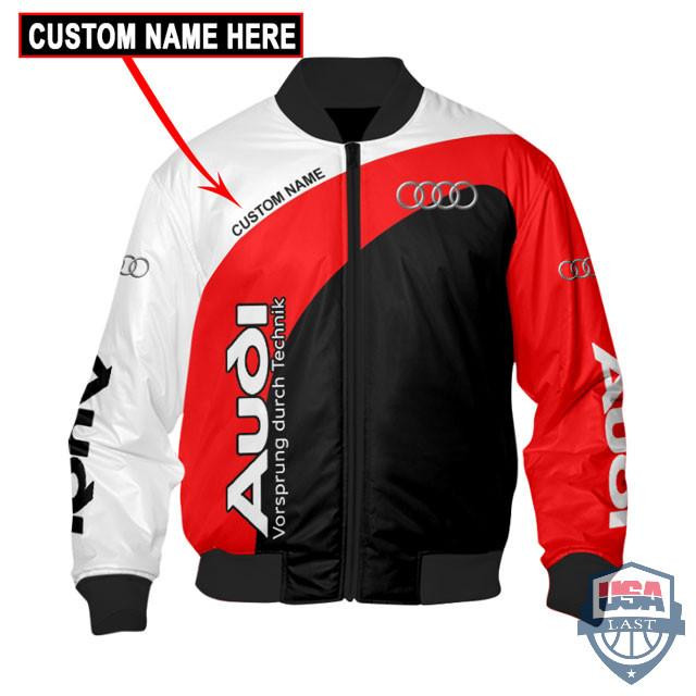 Audi Vorsprung Durch Technik Custom Name Bomber Jacket