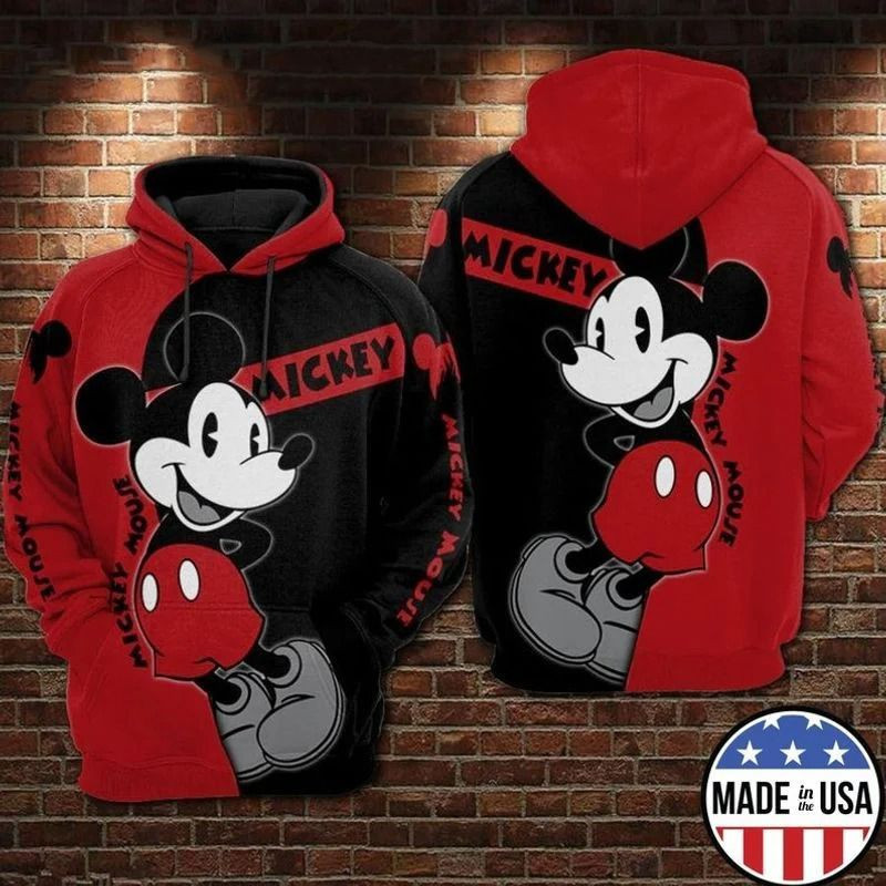 Mickey Full Over Printing 3 3d Hoodie 2