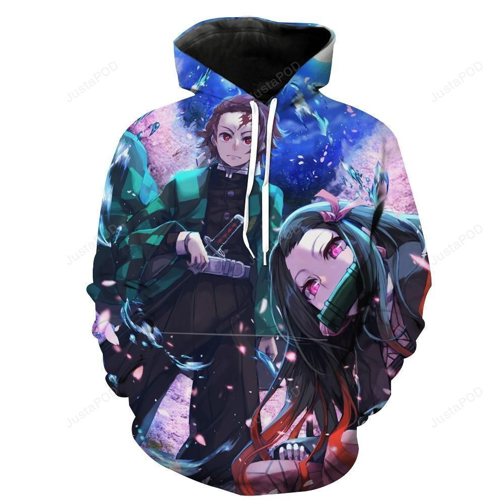 Tanjiro and Nezuko 3D All Over Print Hoodie & Zip Hoodie