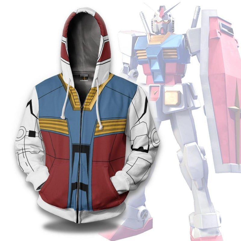 RX-78-2 Gundam Mobile Suit Cosplay Costume 3D All Over Print Hoodie & Zip Hoodie