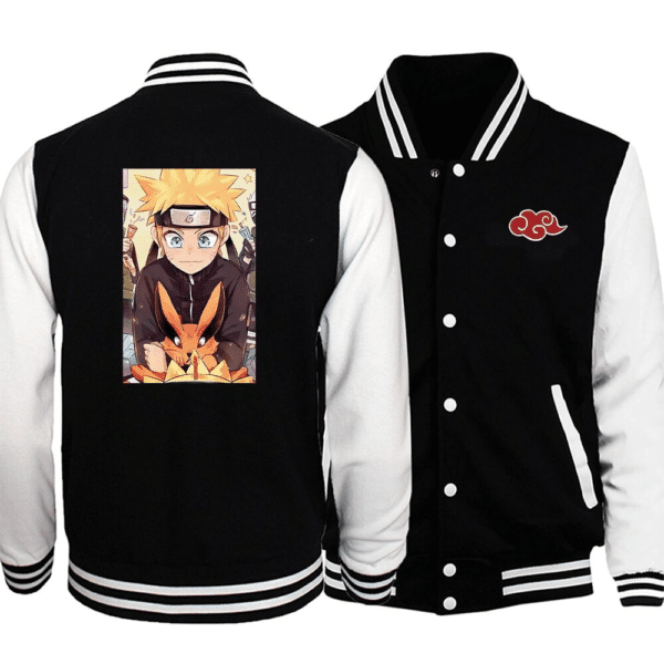 Adorable Naruto Kid Kurama Fox Naruto Anime Baseball Jacket 512