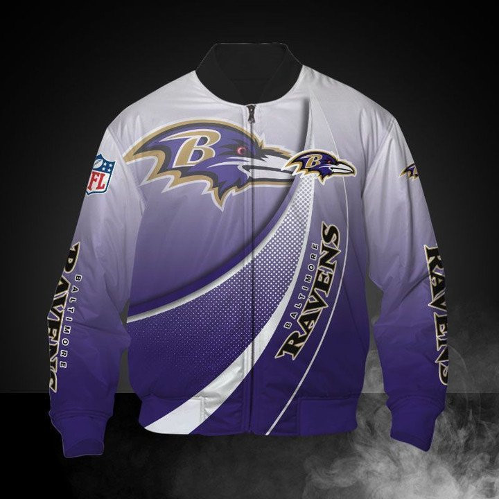 Baltimore Ravens Light Purple Bomber Jacket