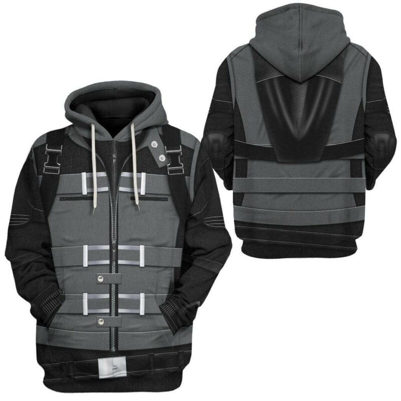 Marvel Black Widow Infinity War Vest Suit Costume Black 3d Hoodie Zip Hoodie