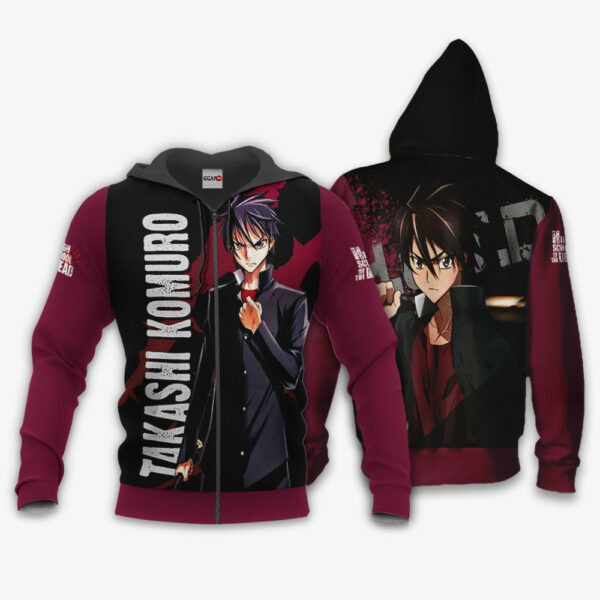 Highschool Of Dead Takashi Komuro Anime 3k326 Cartoon 3d Hoodie Zip Hoodie 193
