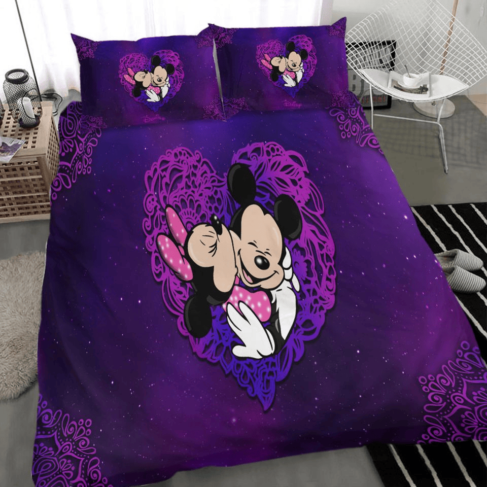 MM Bedding Set DN Minnie Kissing MM Mandala Pattern Duvet Covers