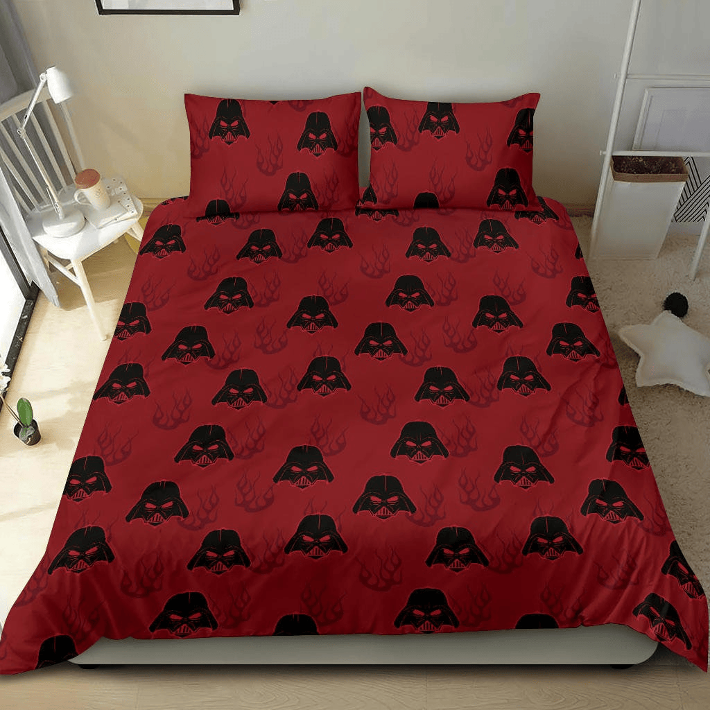 SW Bedding Set Darth Vader Helmet Pattern Duvet Covers