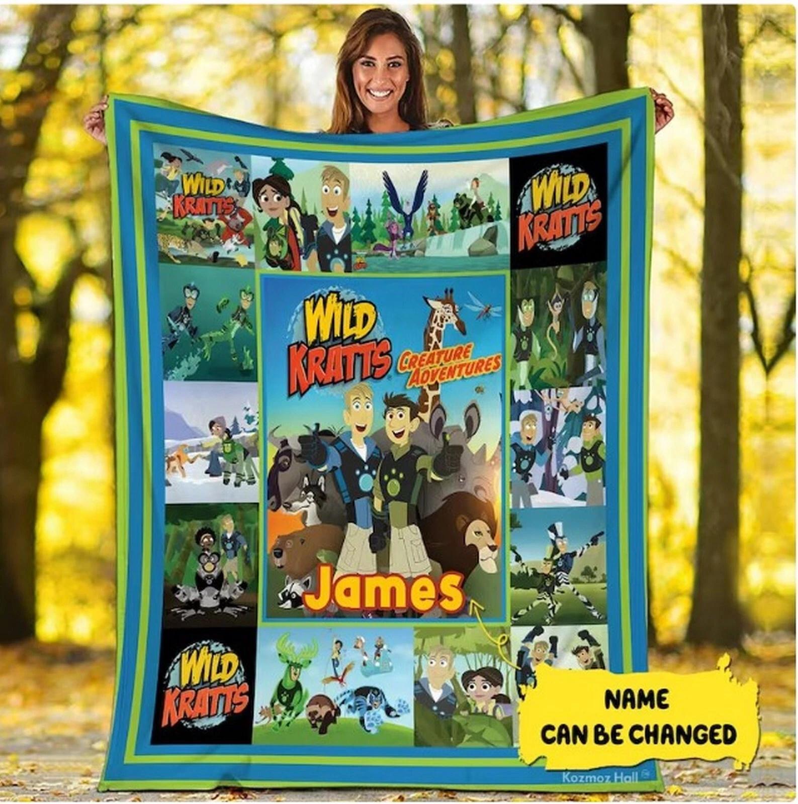 Customized Wild Kratts Fleece Sherpa Blanket