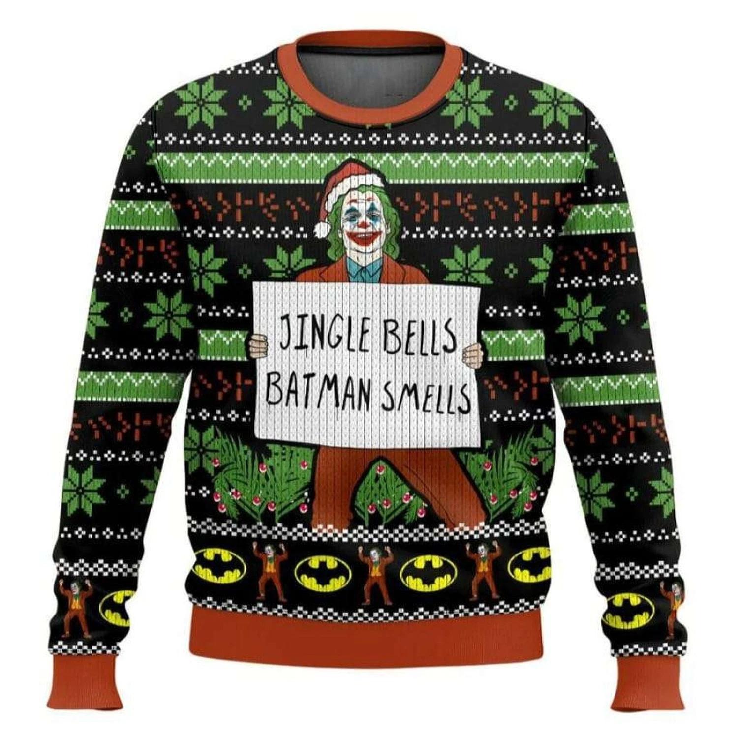 Joker Jingle Bells Batman Smells Ugly Christmas Sweater