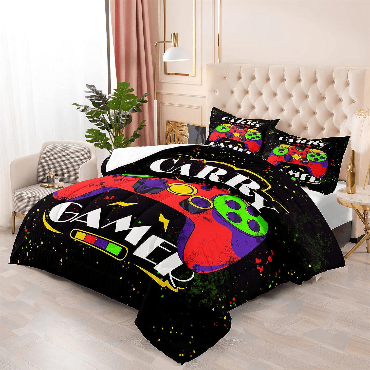 Game Bedding Set Carry Gamer Console Galaxy Duvet Covers