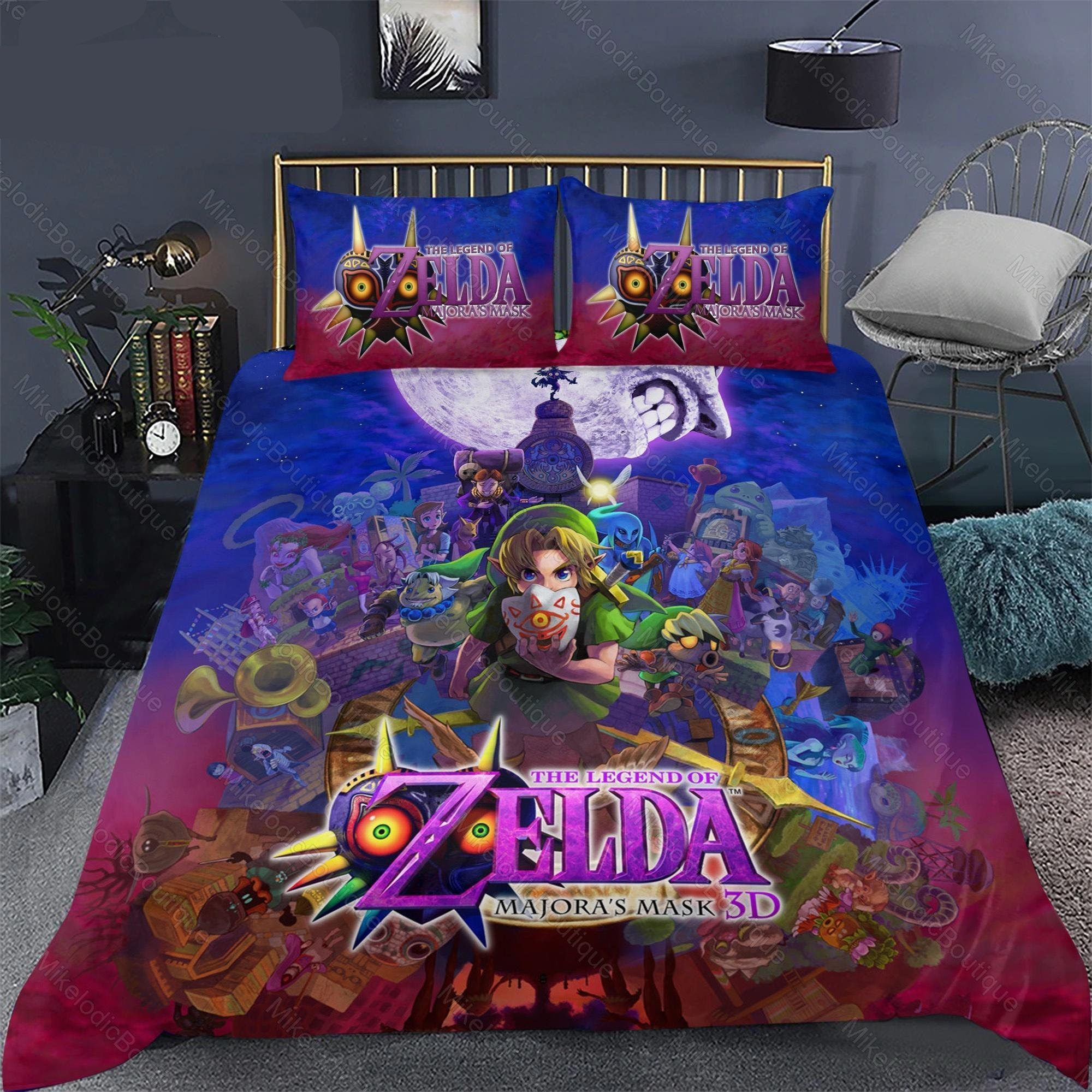 The Legend Of Zelda Bedding Set The Legend Of Zelda Majora’s Mask Poster Duvet Covers