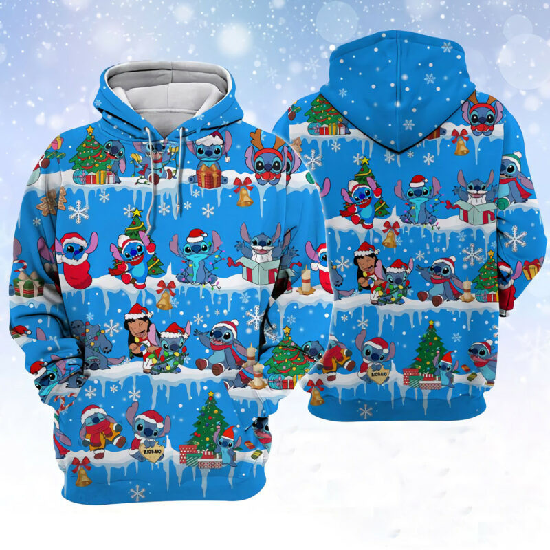 Stitch Christmas 3d Hoodie
