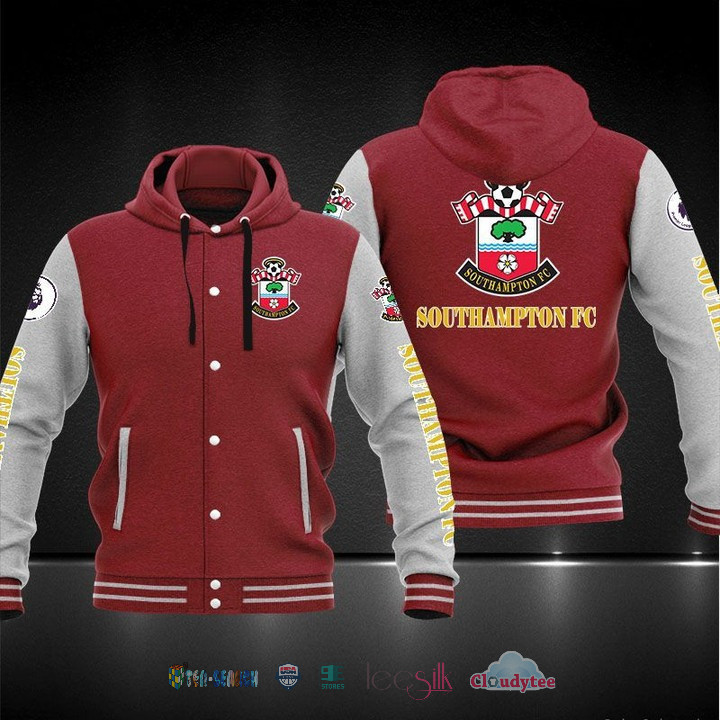 Southampton FC Red Gray Baseball Jacket