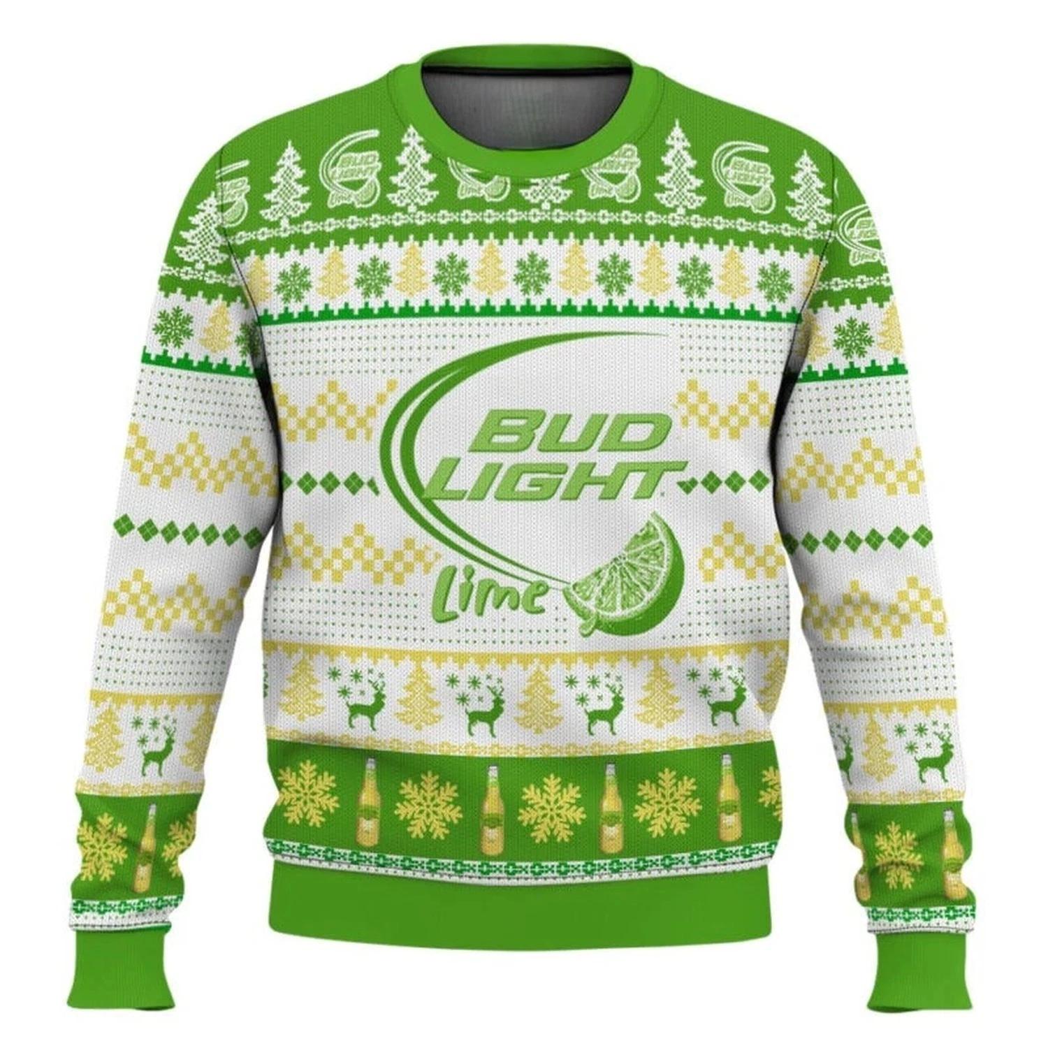 Bud Light Lime Ugly Christmas Sweater