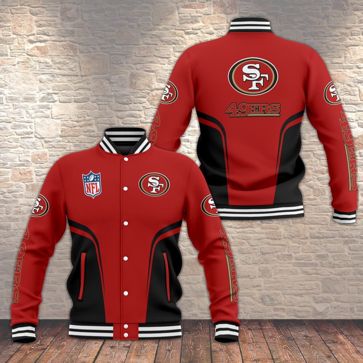 San Francisco 49ers Baseball Jacket 06