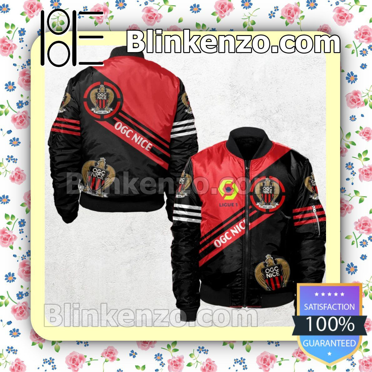 OGC Nice Ligue 1 Bomber Jacket