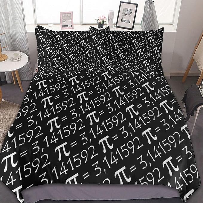 Pi Bedding Set Pi Symbol Mathematic Pattern Duvet Covers