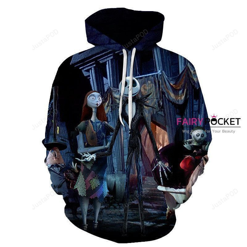 The Nightmare Before Christmas Sally Jack Skellington Christmas 3D All Over Print Hoodie & Zip Hoodie