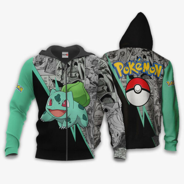 Bulbasaur Anime Pokemon 1k726 Cartoon Graphic Outfits Aop 3d Hoodie, Zip Hoodie 344