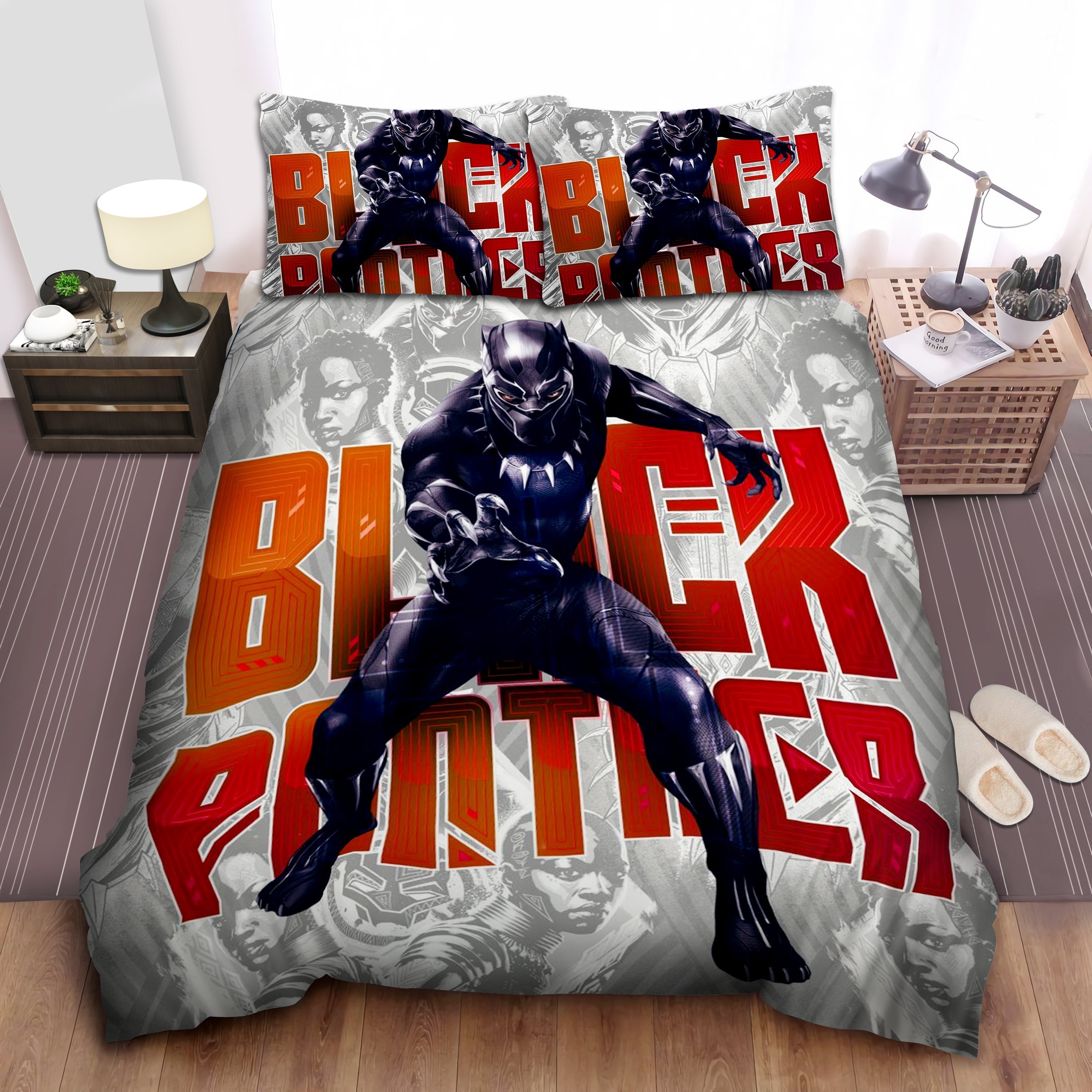 Black Panther Bedding Set MV Black Panther Movie Scene Duvet Covers