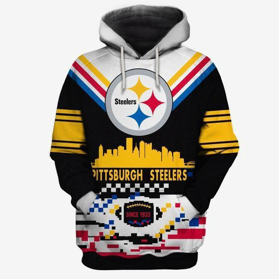 Pittsburgh Steelers Ncaa Football Colorful 3D All Over Print Hoodie & Zip Hoodie