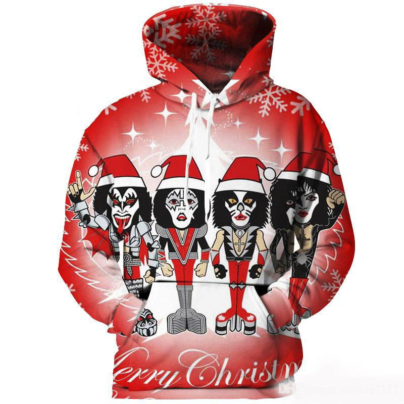 The Kiss Hoodies Hommes Femmes Sweat Band Pull Rock Jumpers Fans Collection Streetwear