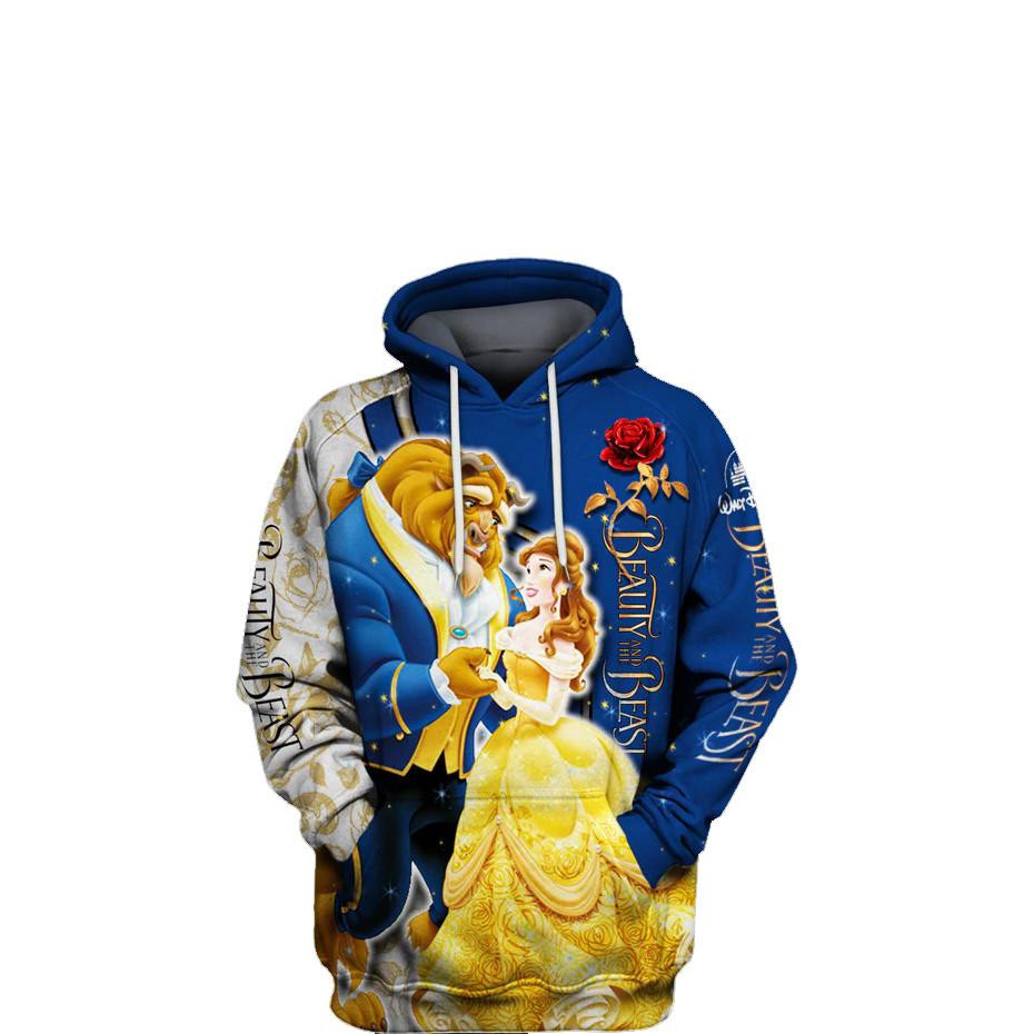 Beauty And The Beast Cartoon Ver12 All Over Print Hoodie
