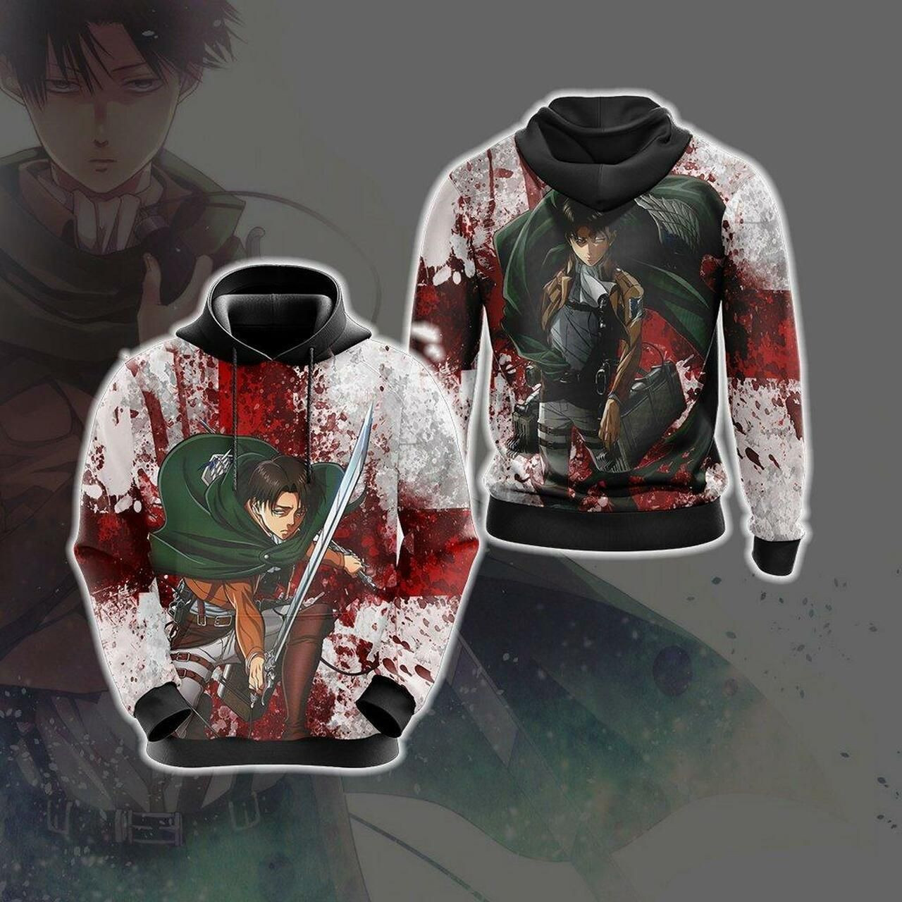 Attack On Titan – Levi Unisex 3D All Over Print Hoodie & Zip Hoodie