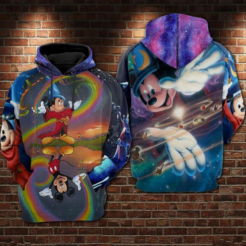 Mickey Over Print 3d Hoodie Zip Hoodie 628