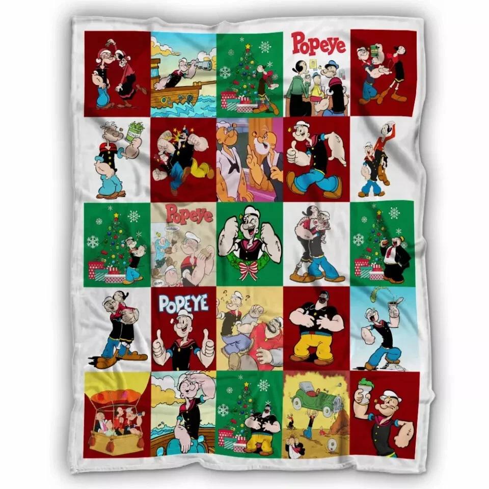 Popeye Fleece Sherpa Blanket