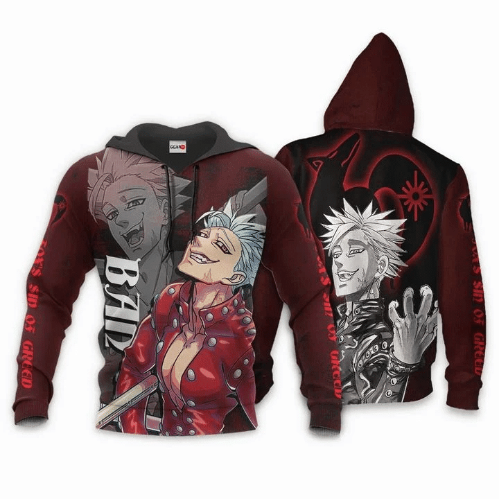Ban Seven Deadly Sins Fox's Sin Of Greed 3d Hoodie Zip Hoodie