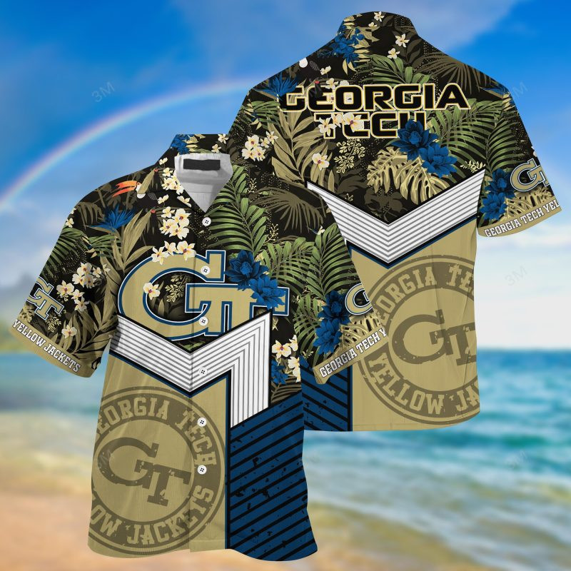 Georgia Tech Yellow Jackets Hawaii Shirt For This Season Gift For Sport Lovers And Shorts