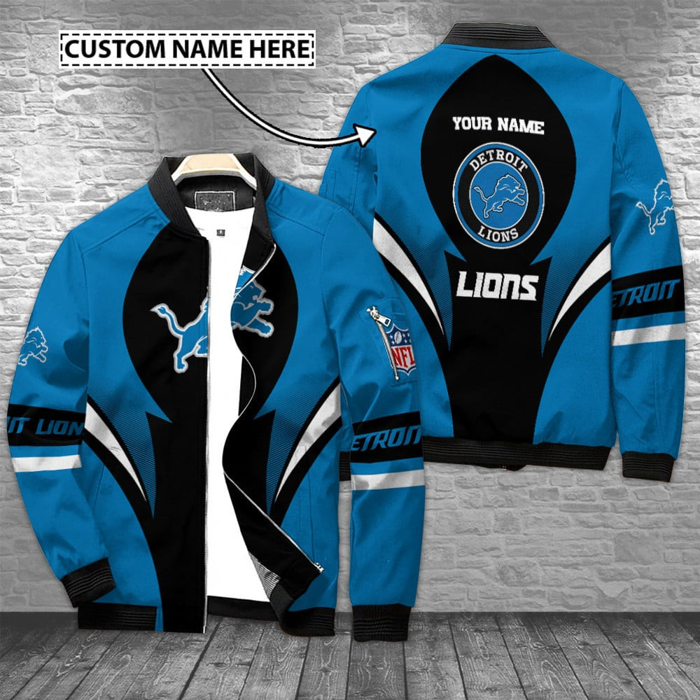 Detroit Lions Personalized Bomber Jacket BG540