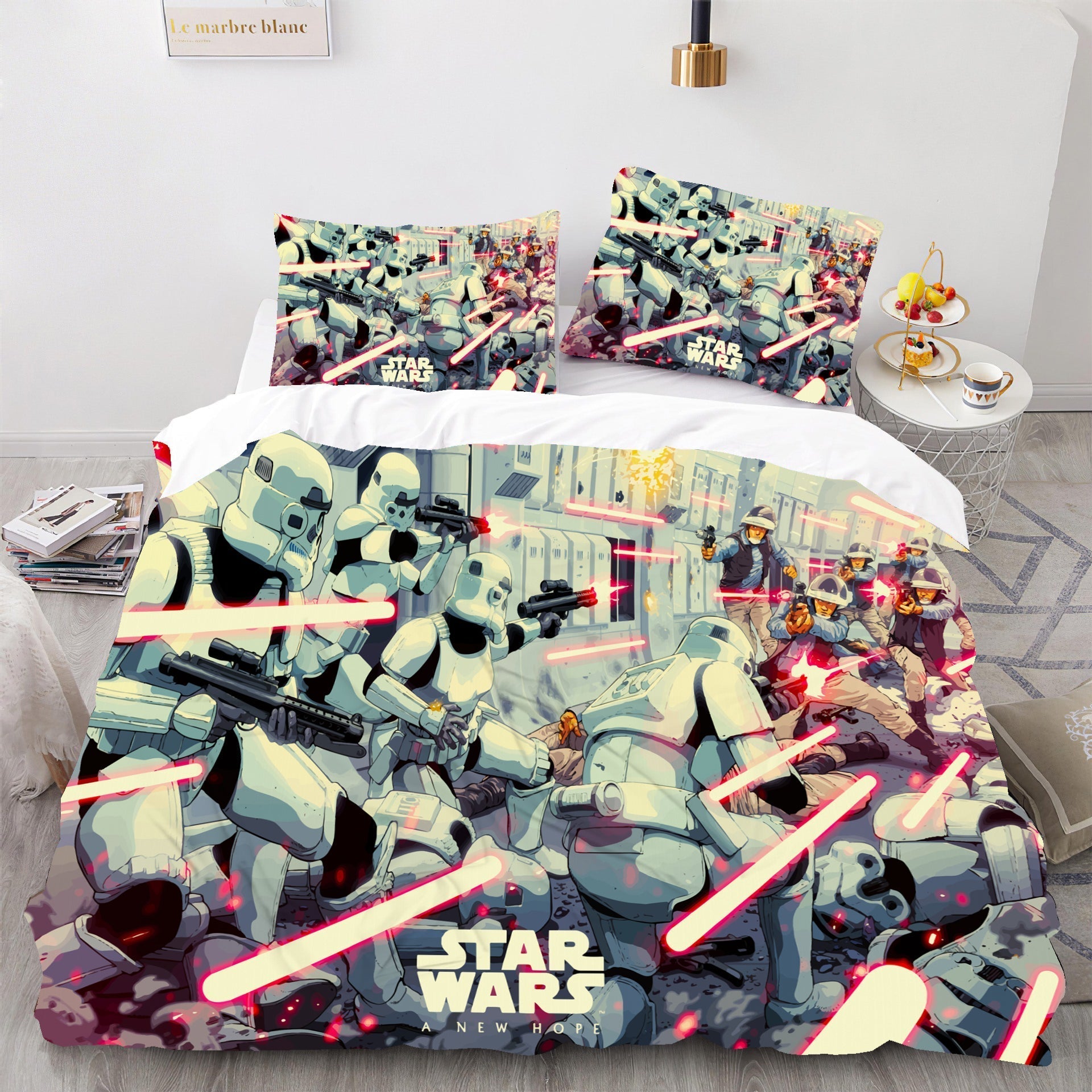 SW Bedding Set SW Stormtrooper Fight Scene Duvet Covers
