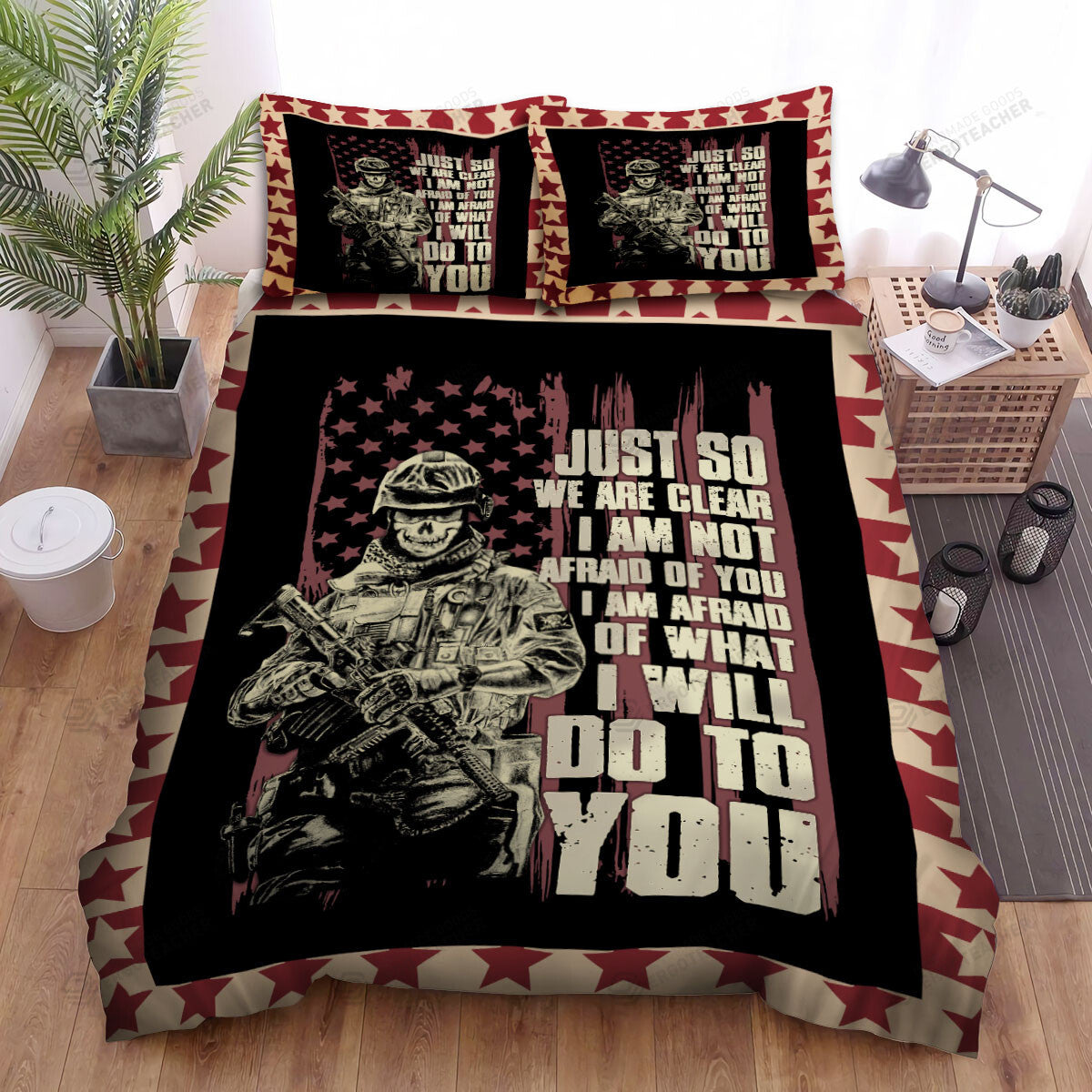Veteran Bedding Set Just So We Are Clear Veteran Duvet Covers Black