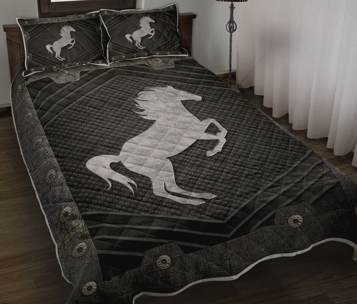 Horse Bedding Set Horse Metal Dirty Pattern Duvet Covers