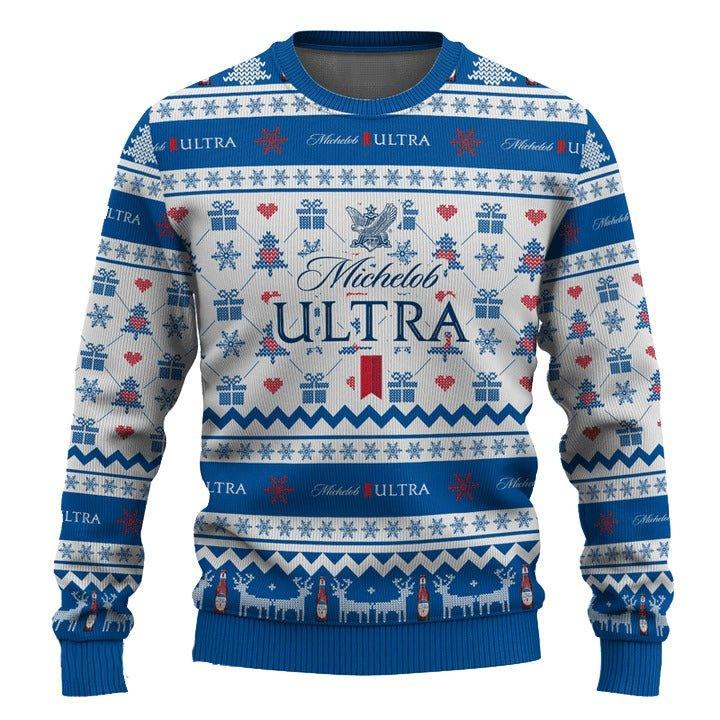 Michelob Ultra Snowing Ugly Christmas Sweater