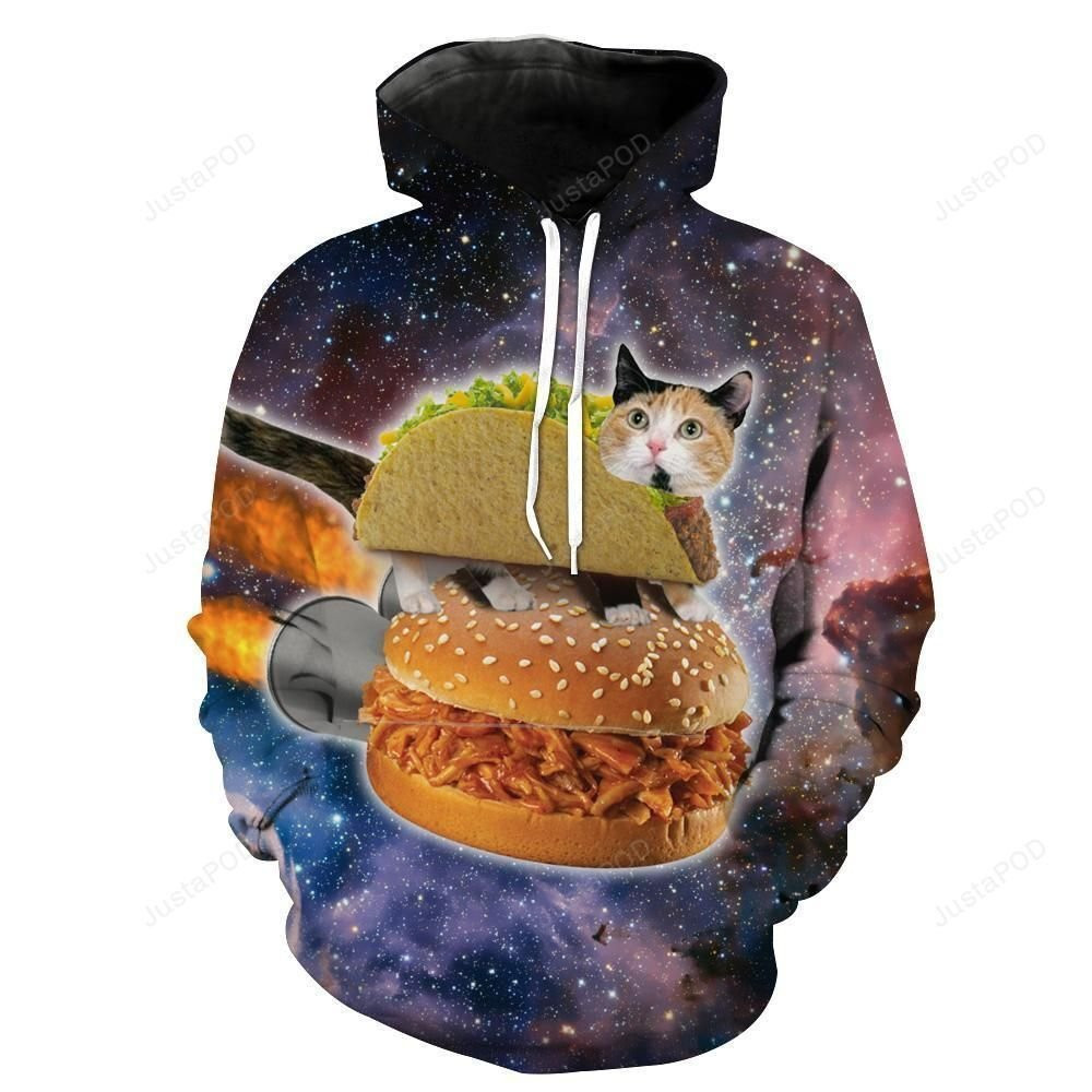 Space Taco Cat 3D All Over Print Hoodie & Zip Hoodie