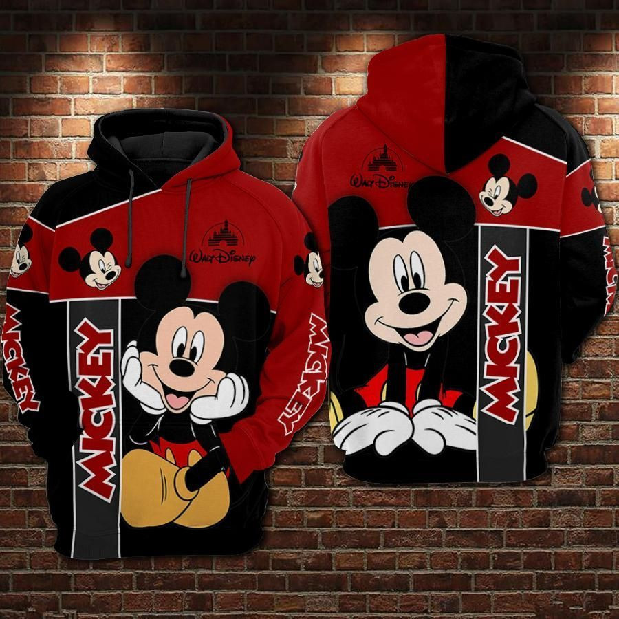 Mickey Mouse Walt Over Print 3d Hoodie Zip Hoodie 382