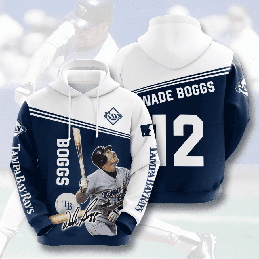 Tampa Bay Rays Wade Boggs 3D All Over Print Hoodie & Zip Hoodie