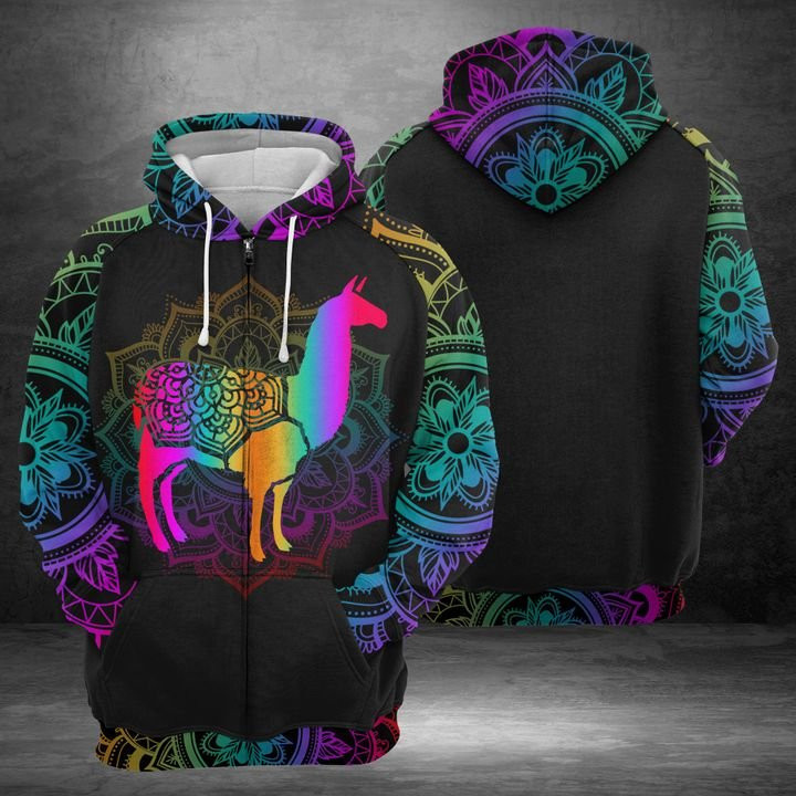 Beautiful Llama 3D All Over Print Hoodie & Zip Hoodie
